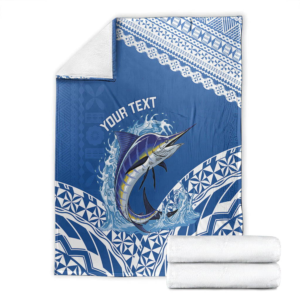 Yasawa Fiji 2026 Rugby Custom Blanket Marlin Fijian Tapa Pattern LT14 - Polynesian Pride