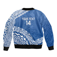 Yasawa Fiji 2026 Rugby Custom Bomber Jacket Marlin Fijian Tapa Pattern LT14 - Polynesian Pride