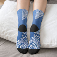 Yasawa Fiji 2026 Rugby Custom Crew Socks Marlin Fijian Tapa Pattern LT14 - Polynesian Pride