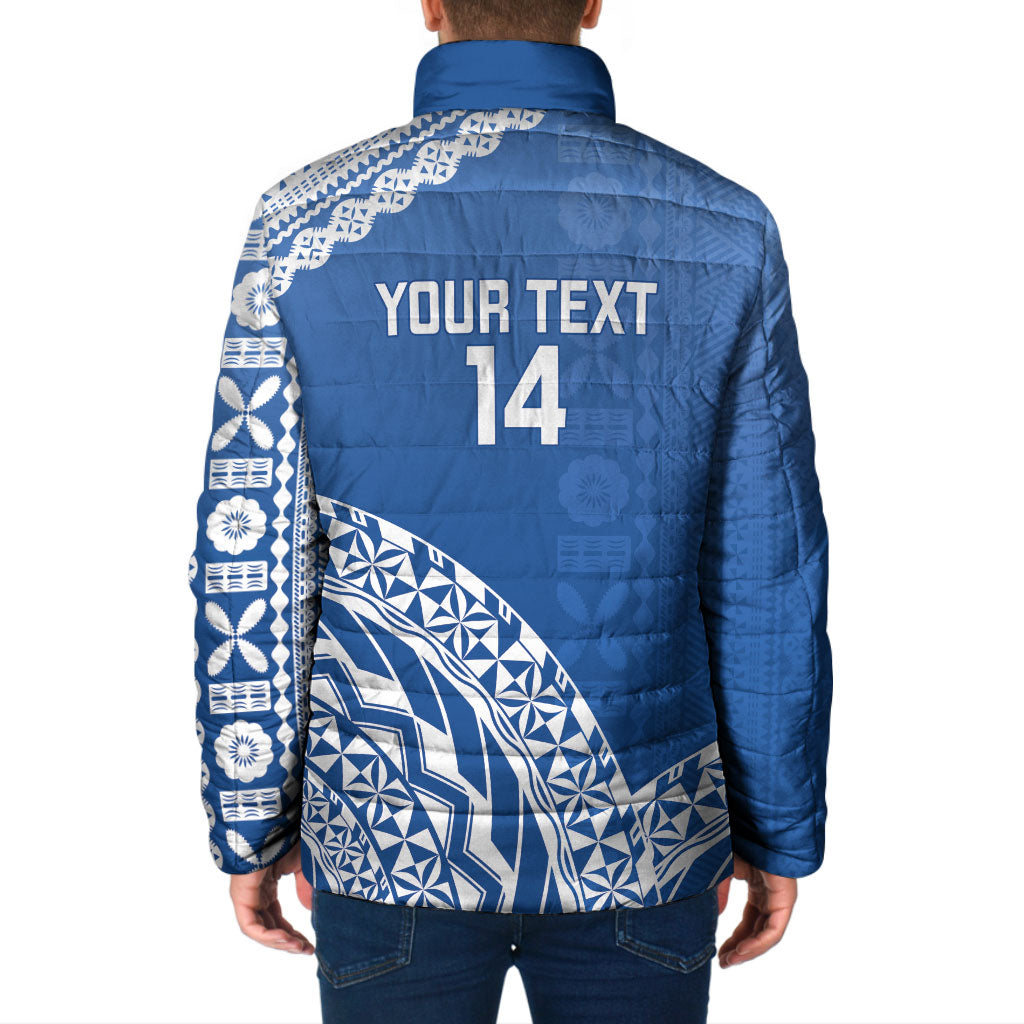 Yasawa Fiji 2026 Rugby Custom Padded Jacket Marlin Fijian Tapa Pattern LT14 - Polynesian Pride
