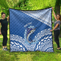 Yasawa Fiji 2026 Rugby Custom Quilt Marlin Fijian Tapa Pattern LT14 - Polynesian Pride
