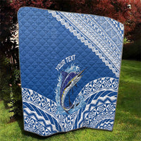 Yasawa Fiji 2026 Rugby Custom Quilt Marlin Fijian Tapa Pattern LT14 - Polynesian Pride