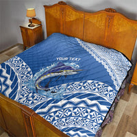 Yasawa Fiji 2026 Rugby Custom Quilt Marlin Fijian Tapa Pattern LT14 - Polynesian Pride