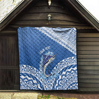 Yasawa Fiji 2026 Rugby Custom Quilt Marlin Fijian Tapa Pattern LT14 - Polynesian Pride