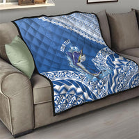 Yasawa Fiji 2026 Rugby Custom Quilt Marlin Fijian Tapa Pattern LT14 - Polynesian Pride