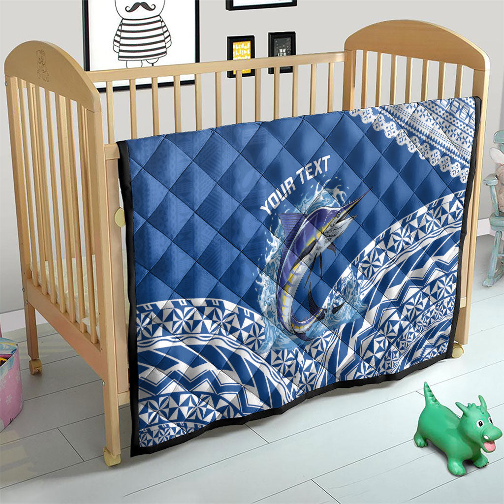 Yasawa Fiji 2026 Rugby Custom Quilt Marlin Fijian Tapa Pattern LT14 - Polynesian Pride