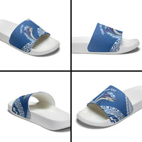Yasawa Fiji 2026 Rugby Custom Slide Sandals Marlin Fijian Tapa Pattern LT14 - Polynesian Pride