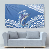 Yasawa Fiji 2026 Rugby Custom Tapestry Marlin Fijian Tapa Pattern LT14 - Polynesian Pride