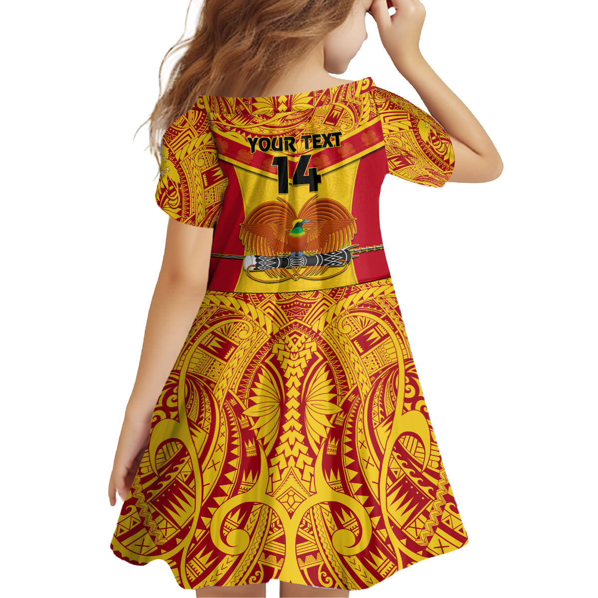 Custom Papua New Guinea Rugby Family Matching Long Sleeve Bodycon Dress and Hawaiian Shirt 2023 Go Kumuls Pacific Dynamic Style LT14 - Polynesian Pride