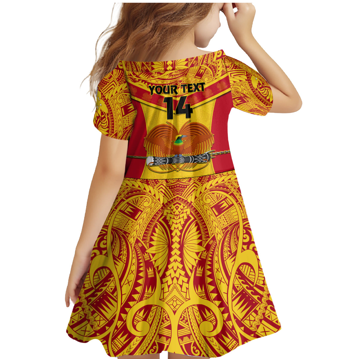 Custom Papua New Guinea Rugby Family Matching Mermaid Dress and Hawaiian Shirt 2023 Go Kumuls Pacific Dynamic Style LT14 - Polynesian Pride