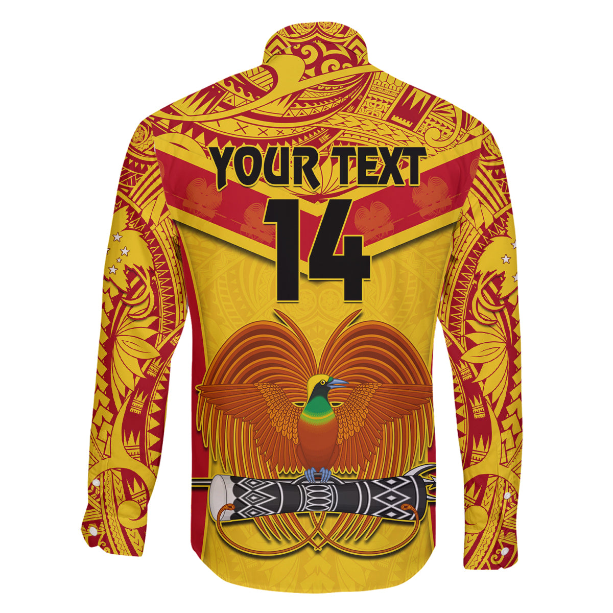 Custom Papua New Guinea Rugby Family Matching Off Shoulder Long Sleeve Dress and Hawaiian Shirt 2023 Go Kumuls Pacific Dynamic Style LT14 - Polynesian Pride