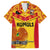 Custom Papua New Guinea Rugby Family Matching Off Shoulder Maxi Dress and Hawaiian Shirt 2023 Go Kumuls Pacific Dynamic Style LT14 Dad's Shirt - Short Sleeve Yellow - Polynesian Pride