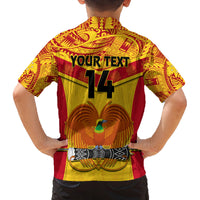 Custom Papua New Guinea Rugby Family Matching Tank Maxi Dress and Hawaiian Shirt 2023 Go Kumuls Pacific Dynamic Style LT14 - Polynesian Pride