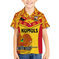 Custom Papua New Guinea Rugby Kid Hawaiian Shirt 2023 Go Kumuls Pacific Dynamic Style LT14 Kid Yellow - Polynesian Pride