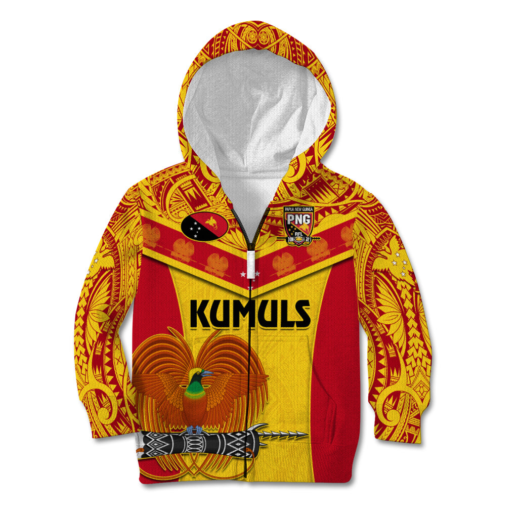 Custom Papua New Guinea Rugby Kid Hoodie 2023 Go Kumuls Pacific Dynamic Style LT14 - Polynesian Pride