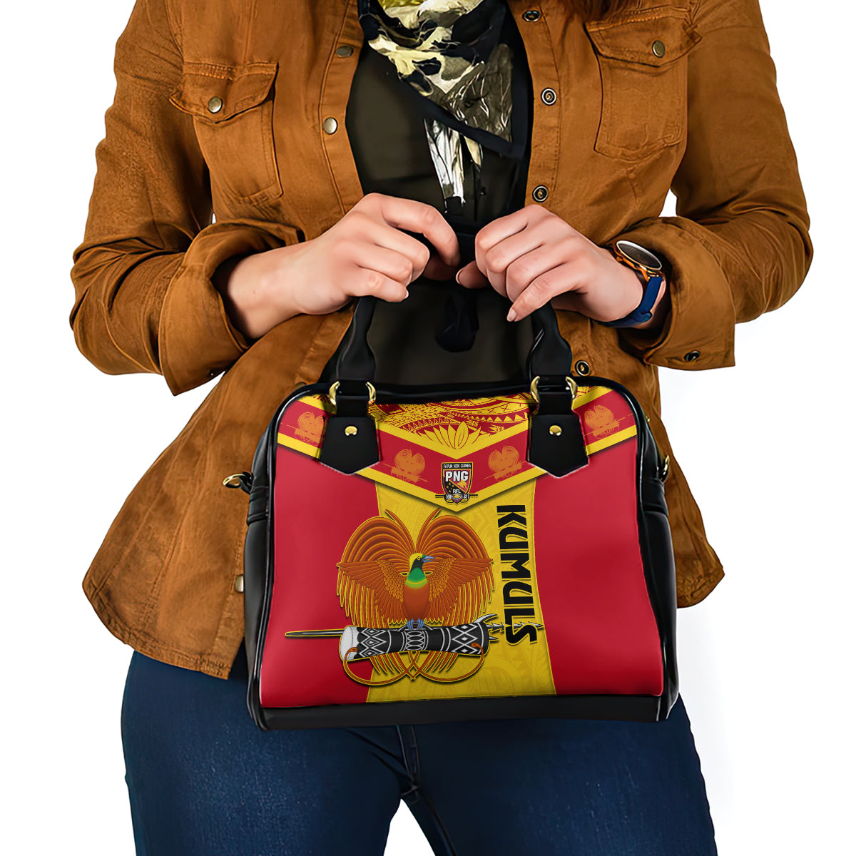 Papua New Guinea Rugby Shoulder Handbag 2023 Go Kumuls Pacific Dynamic Style LT14 - Polynesian Pride