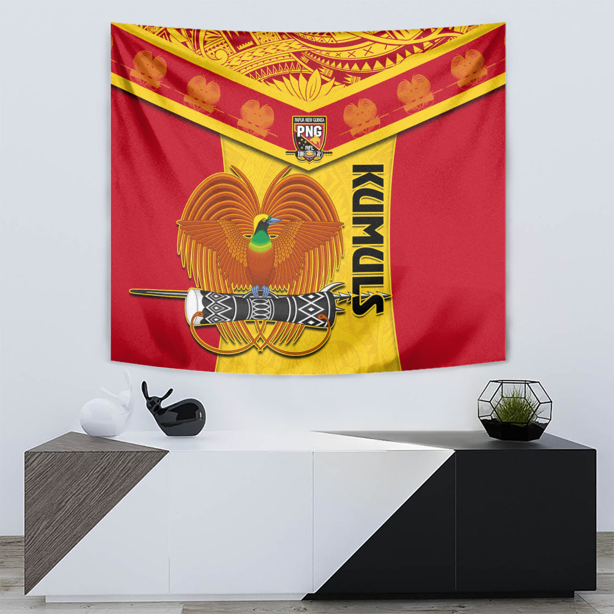 Papua New Guinea Rugby Tapestry 2023 Go Kumuls Pacific Dynamic Style LT14 - Polynesian Pride