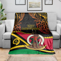 Vanuatu Unity Day Blanket 29 November Coat Of Arms With Flag Style LT14 - Polynesian Pride