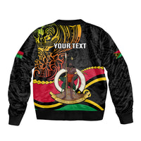 Personalised Vanuatu Unity Day Bomber Jacket 29 November Coat Of Arms With Flag Style LT14 - Polynesian Pride