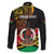 Personalised Vanuatu Unity Day Family Matching Mermaid Dress and Hawaiian Shirt 29 November Coat Of Arms With Flag Style LT14 - Polynesian Pride