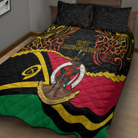 Vanuatu Unity Day Quilt Bed Set 29 November Coat Of Arms With Flag Style LT14 - Polynesian Pride