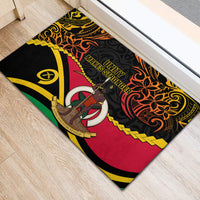 Vanuatu Unity Day Rubber Doormat 29 November Coat Of Arms With Flag Style LT14 - Polynesian Pride