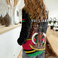 Personalised Vanuatu Unity Day Women Casual Shirt 29 November Coat Of Arms With Flag Style LT14 - Polynesian Pride