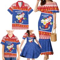 Personalized The Philippines Christmas Family Matching Mermaid Dress and Hawaiian Shirt Pilipinas Parol - Maligayang Pasko! LT14 - Polynesian Pride