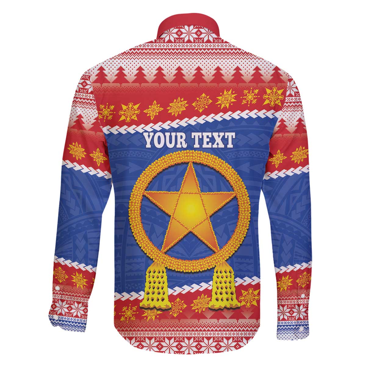 Personalized The Philippines Christmas Family Matching Off The Shoulder Long Sleeve Dress and Hawaiian Shirt Pilipinas Parol - Maligayang Pasko! LT14 - Polynesian Pride