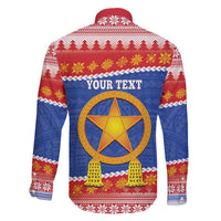 Personalized The Philippines Christmas Family Matching Off The Shoulder Long Sleeve Dress and Hawaiian Shirt Pilipinas Parol - Maligayang Pasko! LT14 - Polynesian Pride