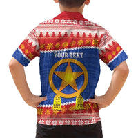Personalized The Philippines Christmas Family Matching Off Shoulder Short Dress and Hawaiian Shirt Pilipinas Parol - Maligayang Pasko! LT14 - Polynesian Pride