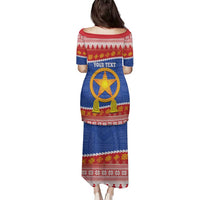 Personalized The Philippines Christmas Family Matching Puletasi and Hawaiian Shirt Pilipinas Parol - Maligayang Pasko!