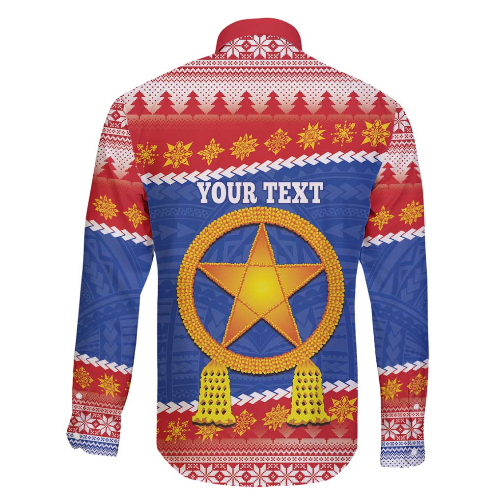 Personalized The Philippines Christmas Family Matching Short Sleeve Bodycon Dress and Hawaiian Shirt Pilipinas Parol - Maligayang Pasko! LT14 - Polynesian Pride