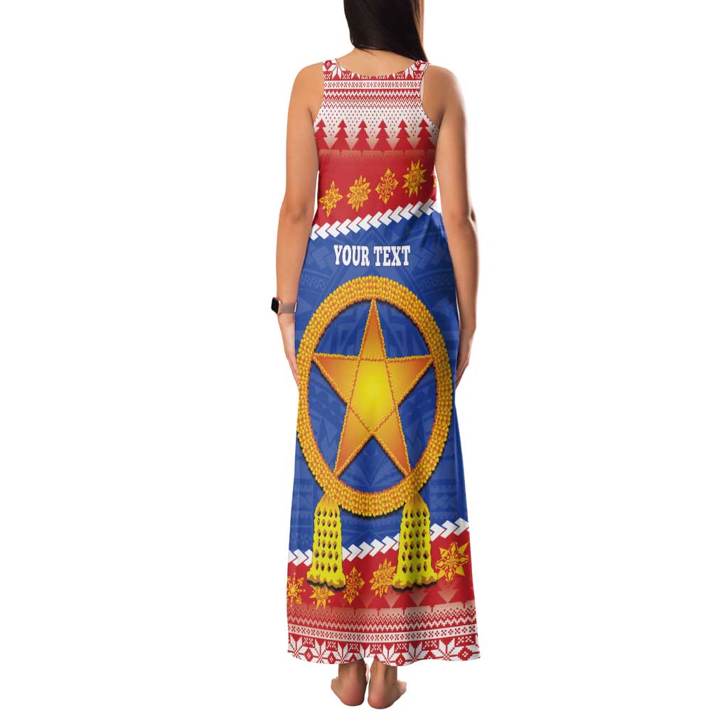 Personalized The Philippines Christmas Family Matching Tank Maxi Dress and Hawaiian Shirt Pilipinas Parol - Maligayang Pasko! LT14 - Polynesian Pride