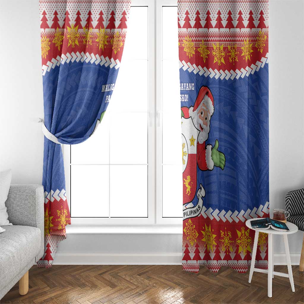 The Philippines Christmas Window Curtain Pilipinas Parol - Maligayang Pasko!