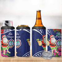 Guam Christmas 4 in 1 Can Cooler Tumbler Poinsettia With Bougainvillea - Felis Pasgua! LT14 - Polynesian Pride