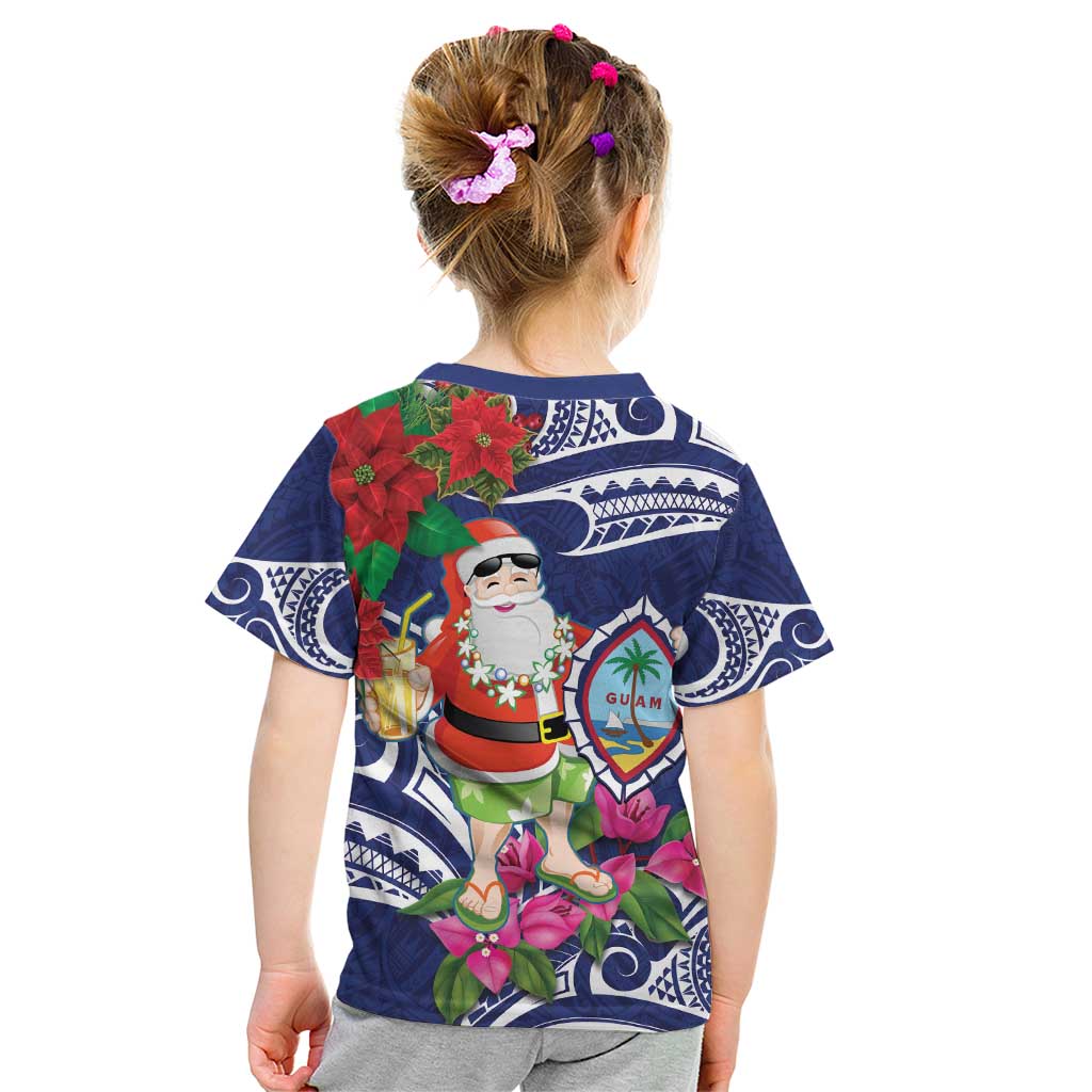 Guam Christmas Kid T Shirt Poinsettia With Bougainvillea - Felis Pasgua!