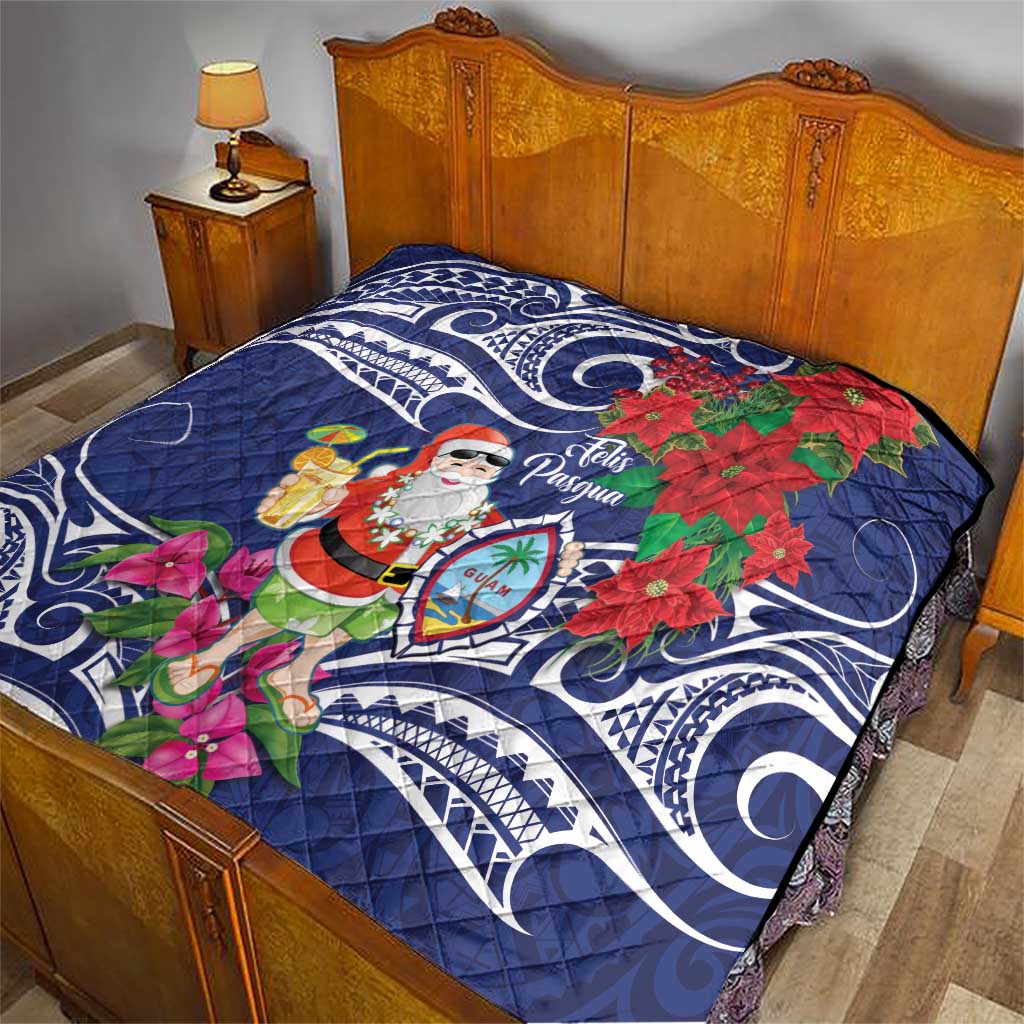 Guam Christmas Quilt Poinsettia With Bougainvillea - Felis Pasgua!