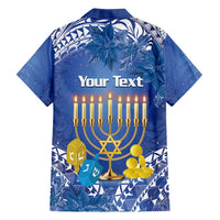 Personalised Hanukkah Jewish Festival Family Matching Long Sleeve Bodycon Dress and Hawaiian Shirt It's Lit - Polynesian Pattern LT14 - Polynesian Pride