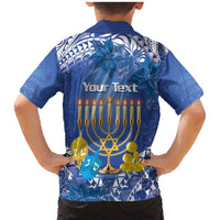 Personalised Hanukkah Jewish Festival Family Matching Mermaid Dress and Hawaiian Shirt It's Lit - Polynesian Pattern LT14 - Polynesian Pride