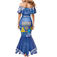 Personalised Hanukkah Jewish Festival Family Matching Mermaid Dress and Hawaiian Shirt It's Lit - Polynesian Pattern LT14 - Polynesian Pride