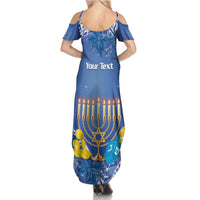 Personalised Hanukkah Jewish Festival Family Matching Summer Maxi Dress and Hawaiian Shirt It's Lit - Polynesian Pattern LT14 - Polynesian Pride
