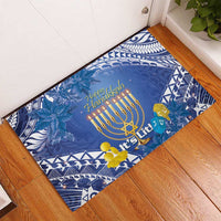 Hanukkah Jewish Festival Rubber Doormat It's Lit - Polynesian Pattern