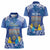 Personalised Hanukkah Jewish Festival Women Polo Shirt It's Lit - Polynesian Pattern