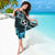 Turquoise Aotearoa Sarong Taniko Motifs With Paua Shell Kowhaiwhai