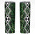 Green Aotearoa Skinny Tumbler Taniko Motifs With Paua Shell Kowhaiwhai