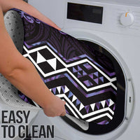 Purple Aotearoa Bathroom Set Taniko Motifs With Paua Shell Kowhaiwhai LT14 - Polynesian Pride
