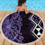 Purple Aotearoa Beach Blanket Taniko Motifs With Paua Shell Kowhaiwhai