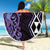 Purple Aotearoa Beach Blanket Taniko Motifs With Paua Shell Kowhaiwhai