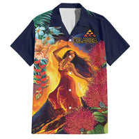 Hawaii Kilauea Big Islands Family Matching Summer Maxi Dress and Hawaiian Shirt Pele Goddess With Tropical Flowers LT14 Dad's Shirt - Short Sleeve Art - Polynesian Pride